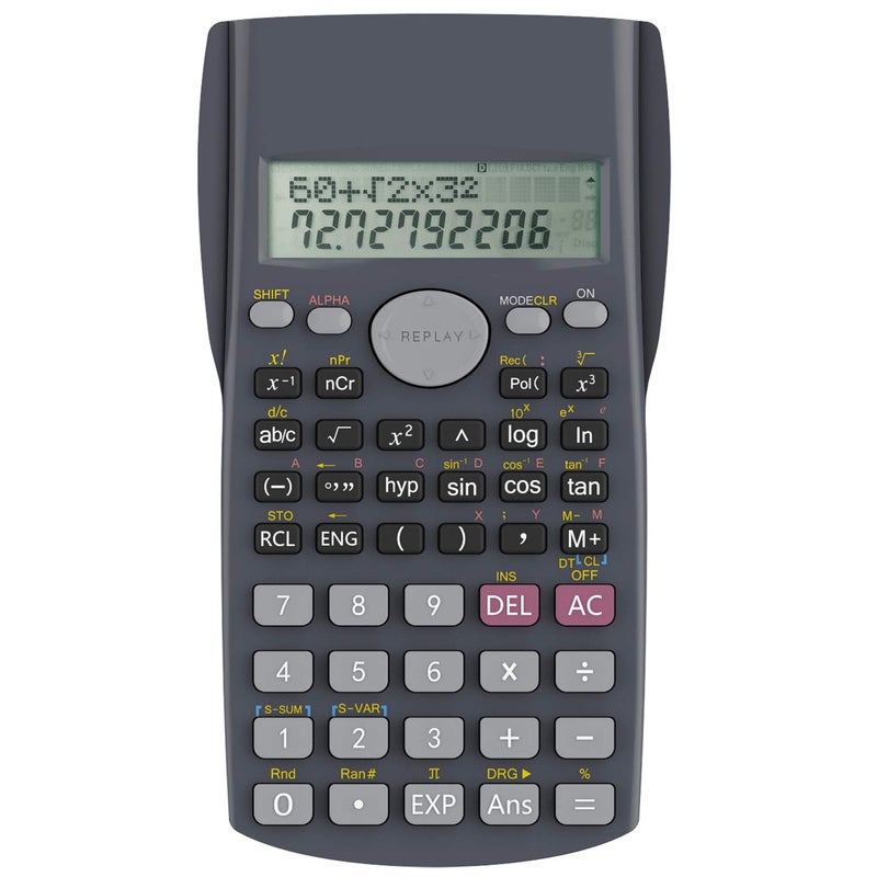 Helect 2-Line Engineering Scientific Calculator, Suitable for School and Business (Black) - Image 1
